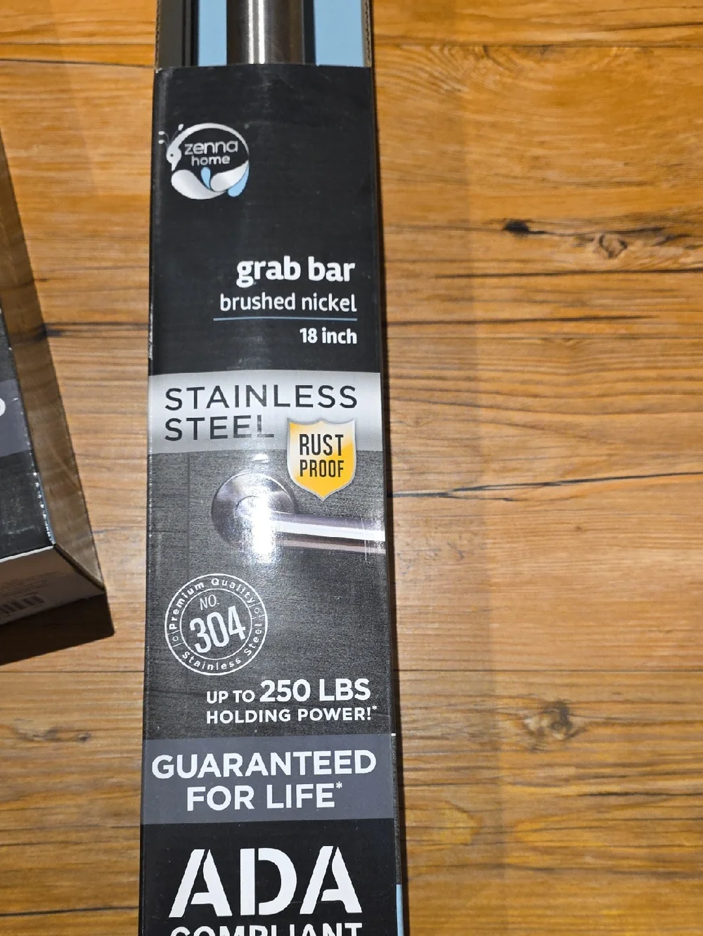 Brushed Nickel Stainless Steel Grab Bar - 12 Inch & 18 Inch - ADA Compliant